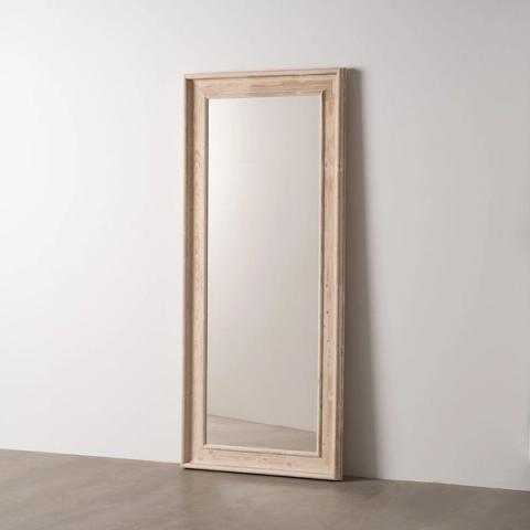 Espejo blanco de marco ornamental