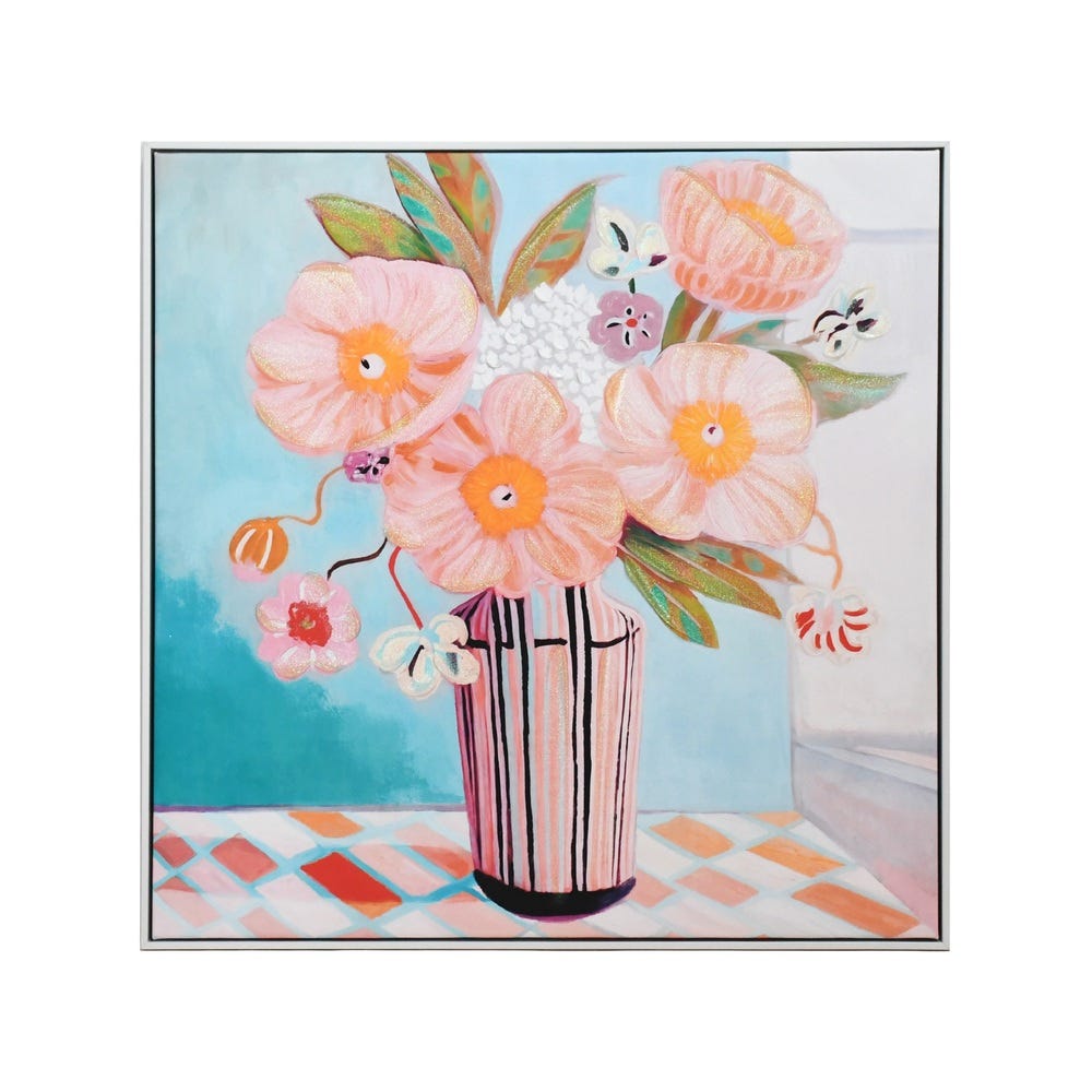 Cuadro de jarrón con flores