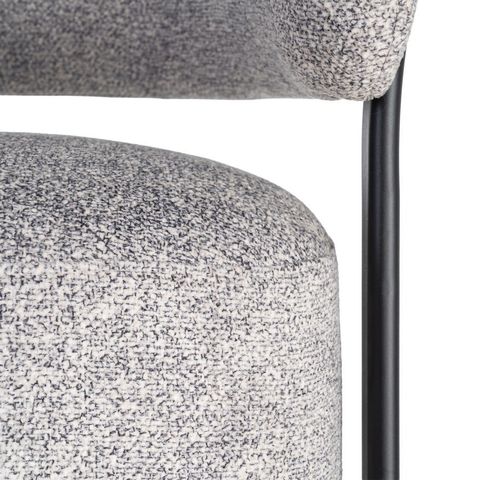 Detalle del tejido del asiento y el respaldo gris