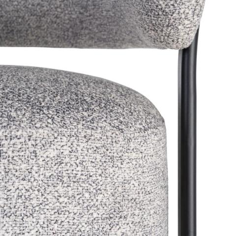 Detalle del tejido del asiento y el respaldo gris