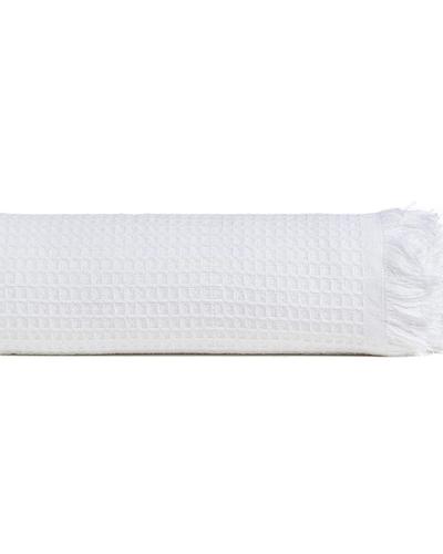 Plaid Panal blanco de algodón reciclado — vista completa