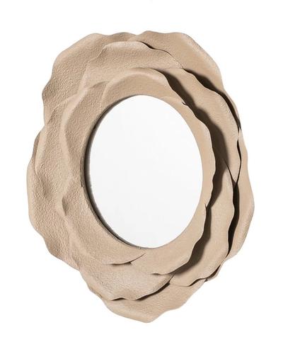 Espejo beige de marco ondulado