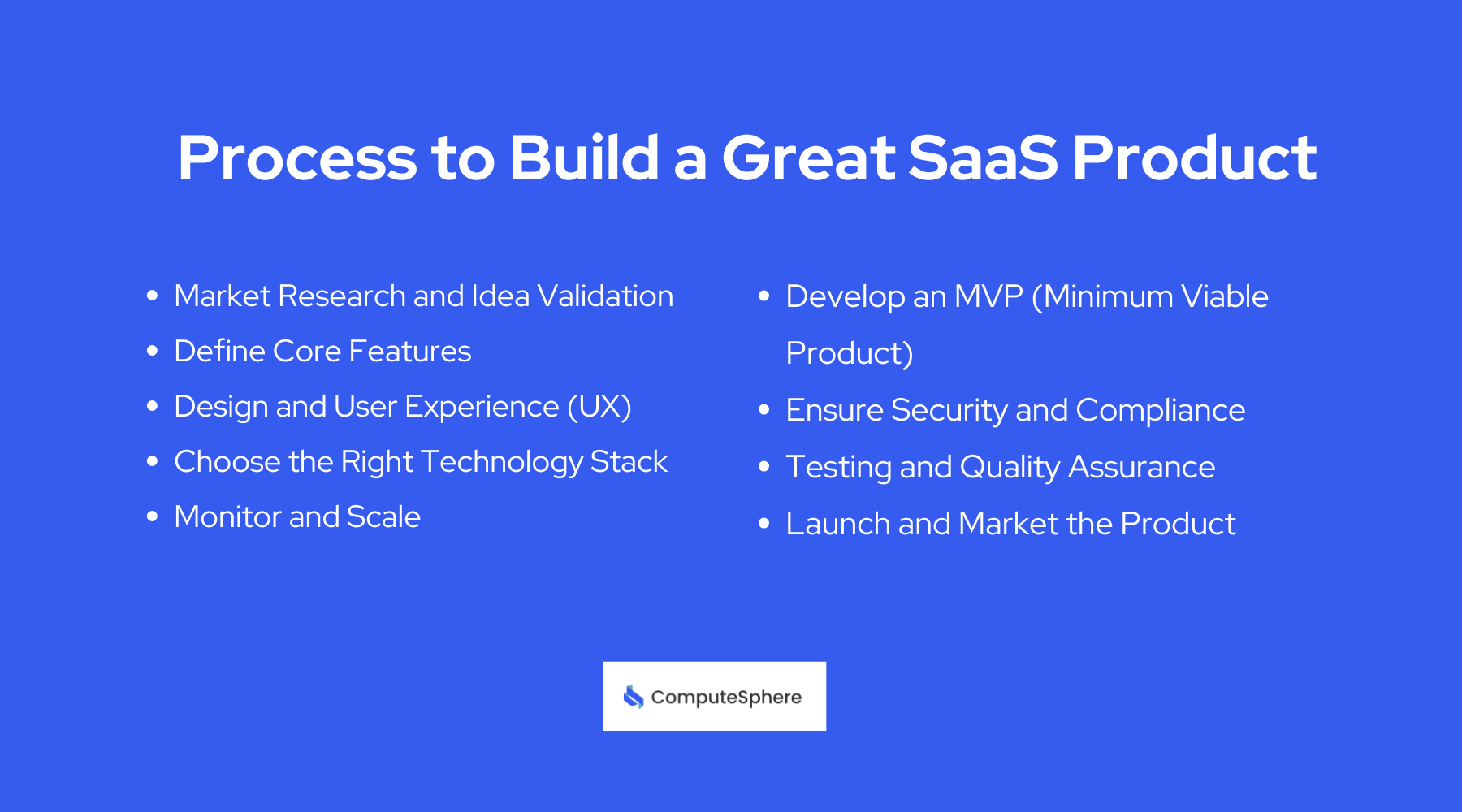 Process to Build a Great SaaS Product