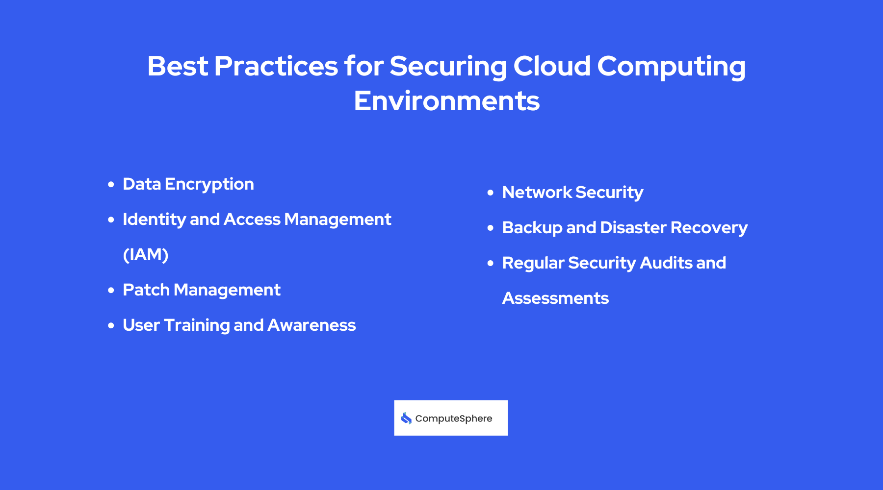 Best Practices for Securing Cloud Computing Environments