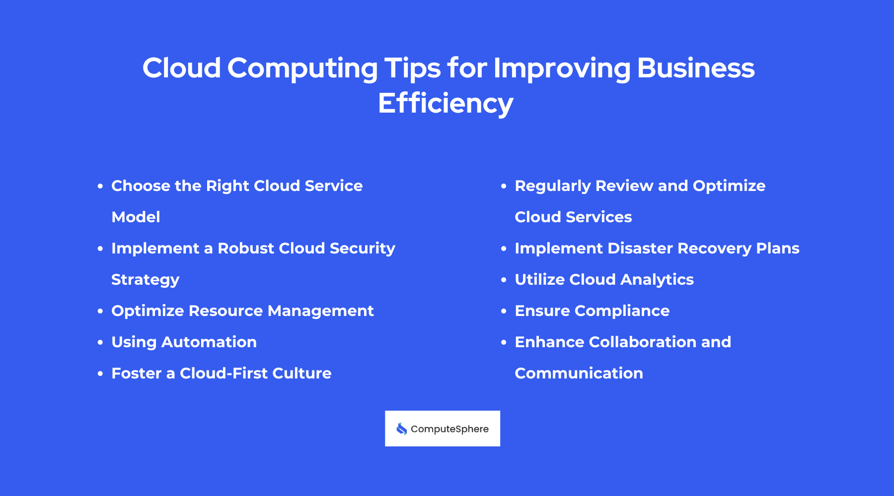 Cloud Computing Tips for Improving Business Efficiency 