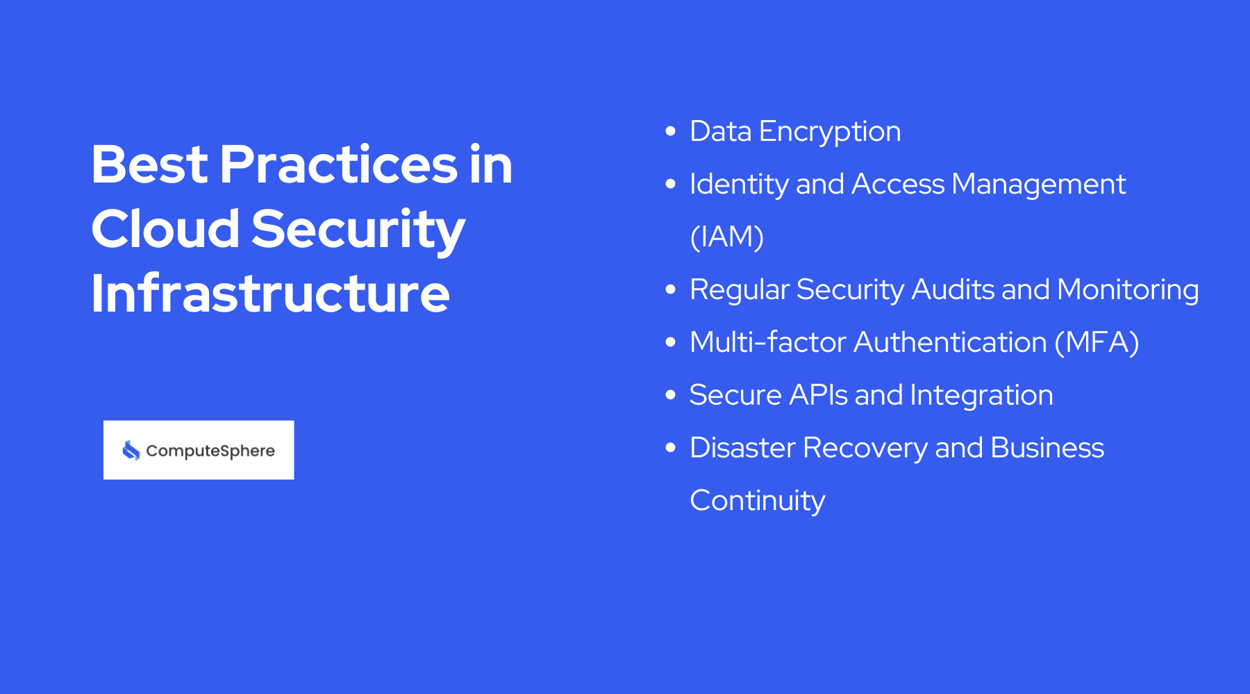 Best Practices in Cloud Security Infrastructure