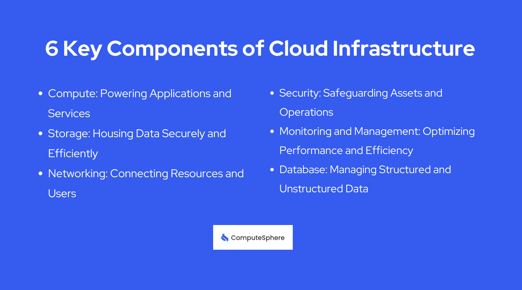 6 Key Components of Cloud Infrastructure