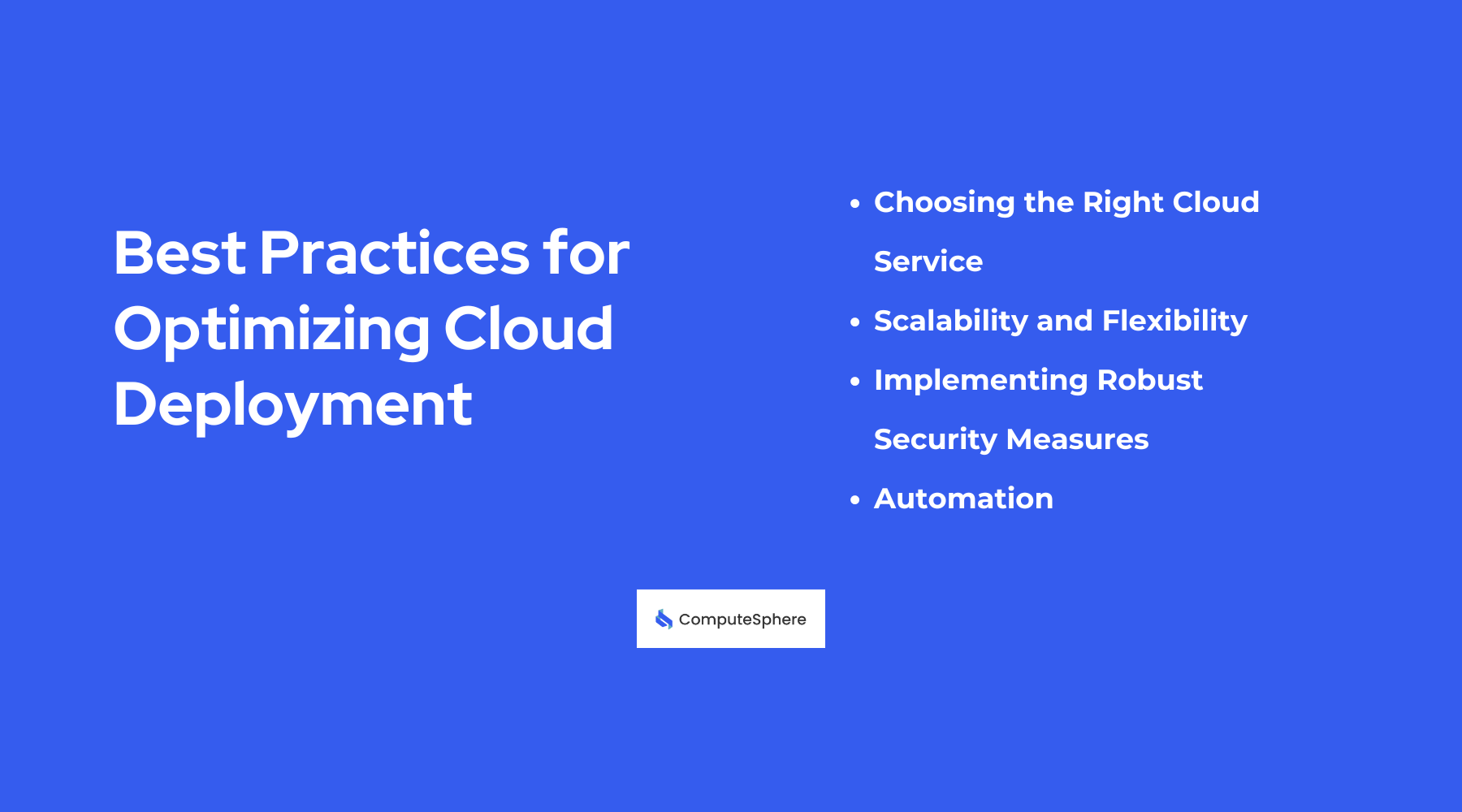 Best Practices for Optimizing Cloud Deployment