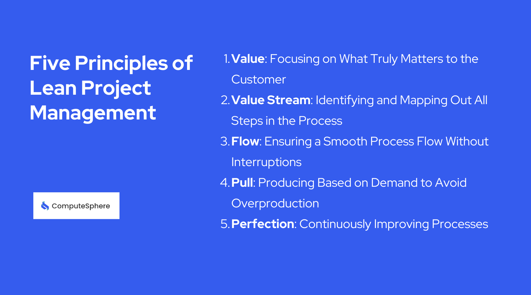 Principles of Lean Project Management
