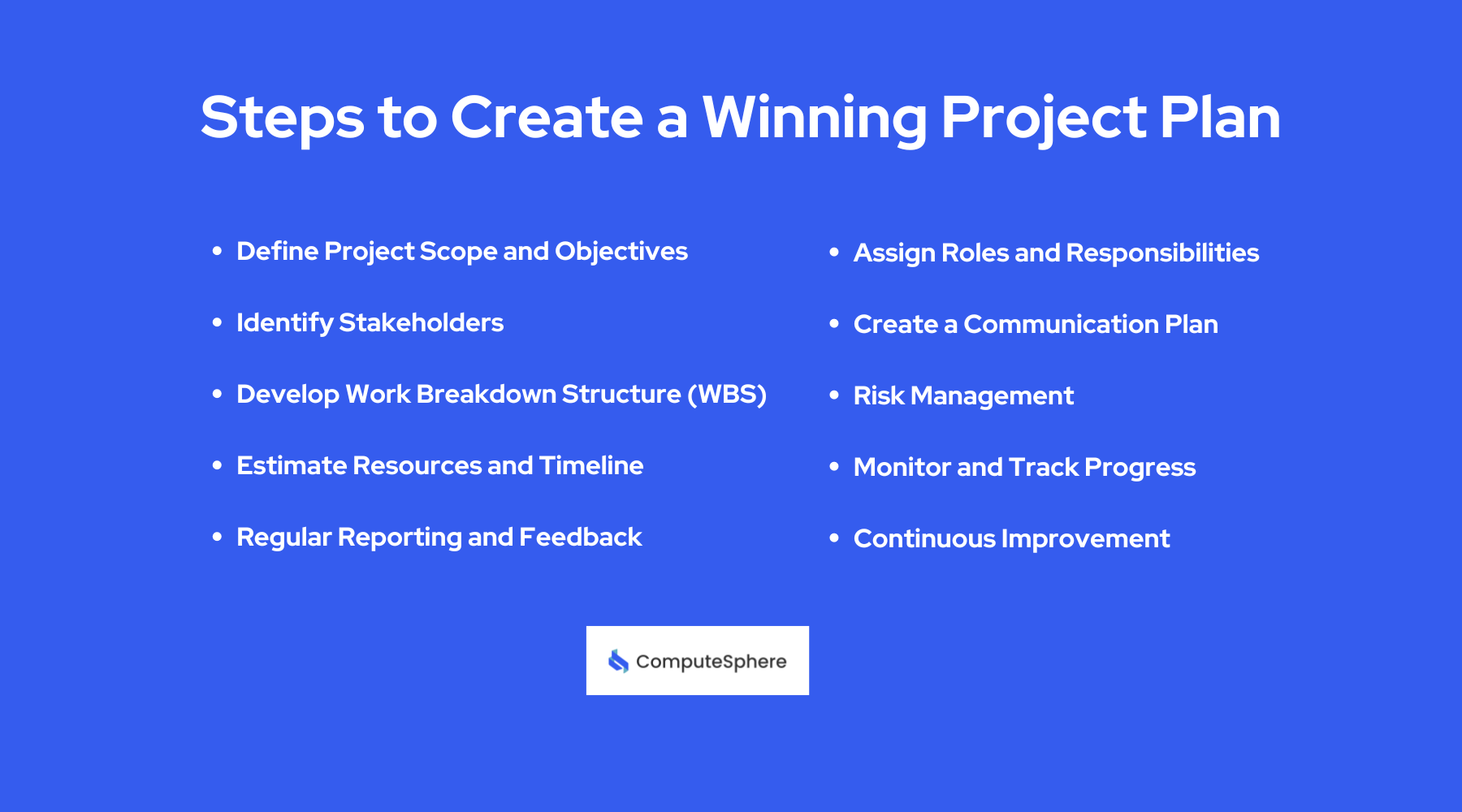 Steps to create a winning project plan