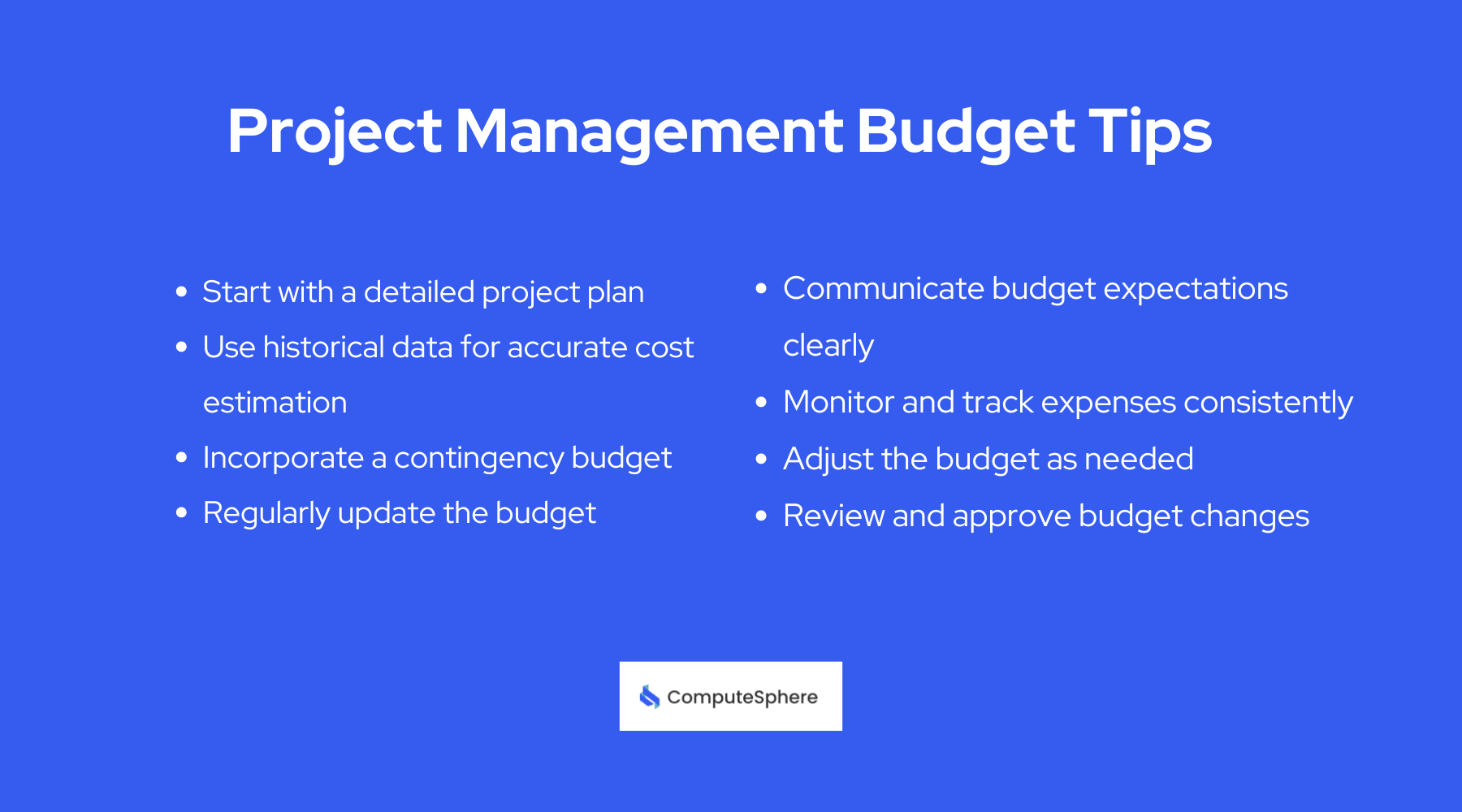 Project Management Budget Tips