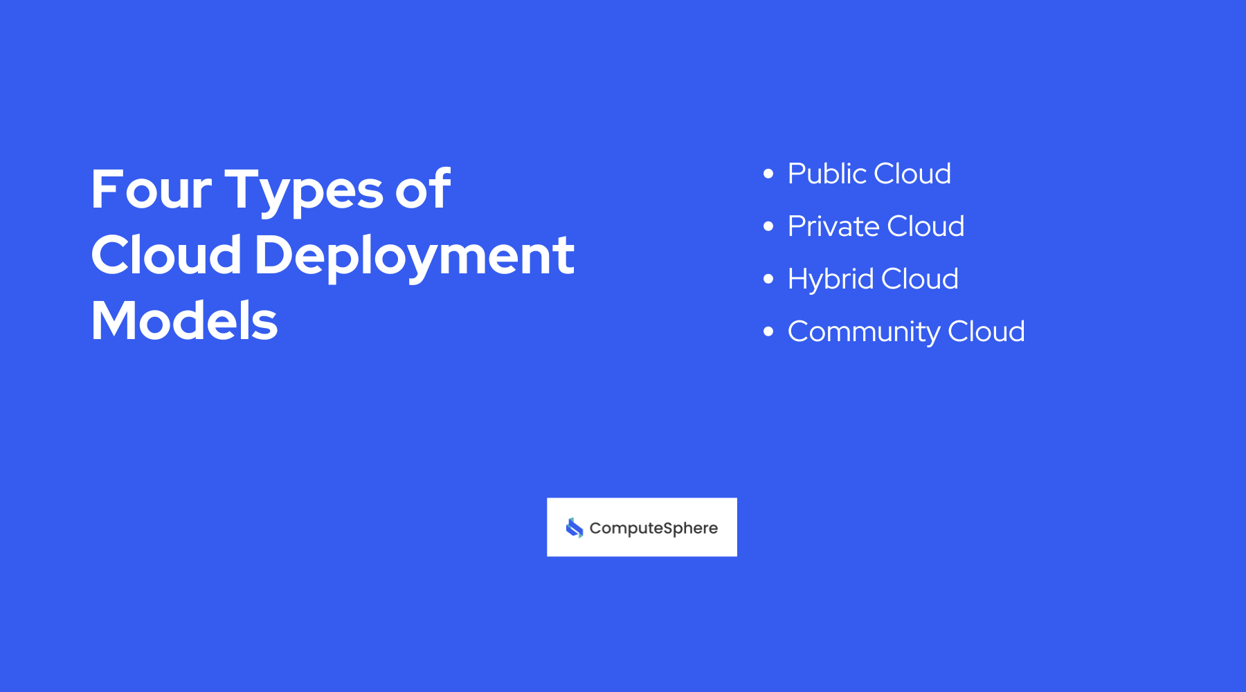 Four types of Cloud Deployment Models