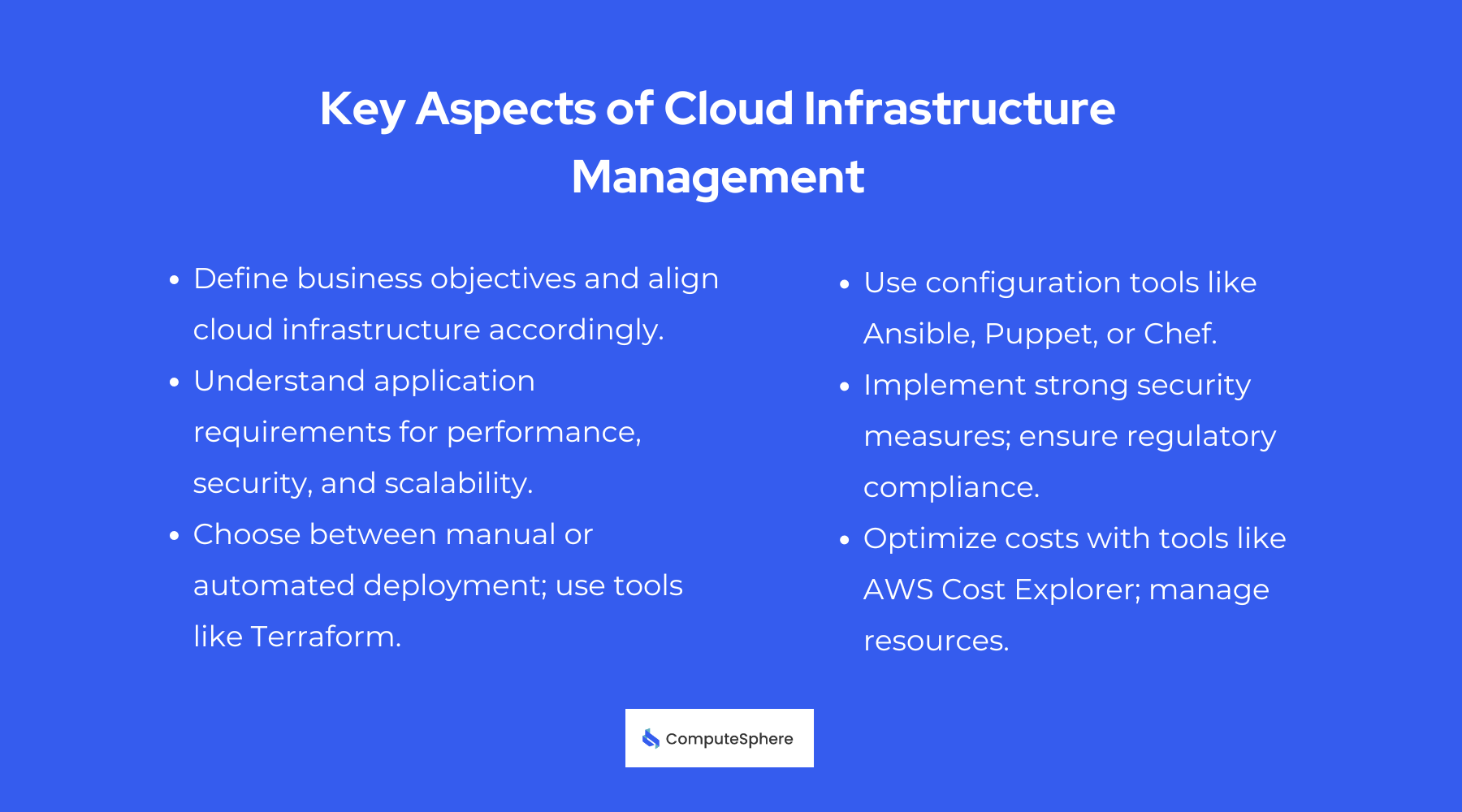 Key Aspects of Cloud Infrastructure Management