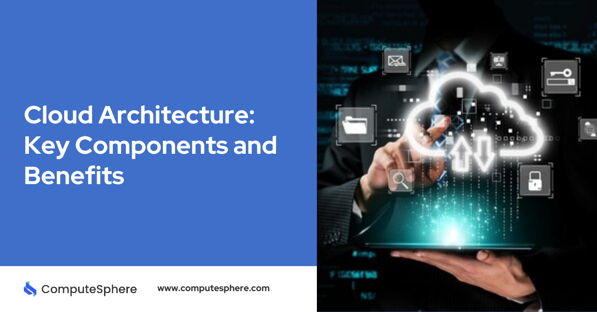 What is Cloud Architecture: Key Components and Benefits . What is Cloud Architecture? Cloud architecture refers to the underlying structure and components required to build a cloud computing environment. It defines how services and resources are organized and delivered over the Internet. It enables users to access computing resources like storage, processing power, and applications on demand. In cloud computing, various services and resources, such as servers, networks, databases, and storage, are provided via the Internet. These services are hosted on cloud providers’ infrastructures, such as Amazon Web Services (AWS), Microsoft Azure, or Google Cloud, and can be customized and scaled based on specific business needs. Cloud architecture also involves several layers that help create a unified, user-friendly interface for accessing these services. Key Components of Cloud Architecture  The key components of cloud architecture are as follows: 1. Front-End Platform The front-end platform in cloud architecture includes the interfaces and applications that users interact with. It is essentially the client's side of the system. Front-end platforms include web browsers, mobile applications, and other interfaces that allow users to access cloud-based services. These platforms must be user-friendly and compatible with a wide range of devices. They provide the necessary interface to connect the user to the back-end services hosted in the cloud. An example would be a web-based SaaS (Software as a Service) platform that users access through a browser, such as Google Drive or Dropbox. 2. Back-End Platform The back-end platform refers to the infrastructure and systems that power the cloud and deliver resources to the front end. It is essentially the server side of the cloud architecture. The back-end platform includes data storage, servers, virtual machines, databases, and management systems that control how resources are allocated to users. Cloud service providers maintain the back-end platform to ensure optimal performance, scalability, and security. It is the core that allows businesses and individuals to scale their computing resources on demand without investing in physical hardware. 3. Cloud-Based Delivery Model Cloud architecture relies on different delivery models to offer services to customers. These delivery models define how the services are structured and consumed. The three primary cloud service models are: Infrastructure as a Service (IaaS): IaaS provides virtualized computing resources over the internet. It offers businesses flexibility by allowing them to rent servers, storage, and networking equipment from a cloud provider. Examples include Amazon EC2 and Microsoft Azure Virtual Machines. Platform as a Service (PaaS): PaaS delivers a platform allowing developers to build, test, and deploy applications without managing the underlying infrastructure. Examples include Google App Engine and Heroku. Software as a Service (SaaS): SaaS provides access to software applications over the Internet, which are hosted and managed by a third-party cloud provider. Examples include Microsoft Office 365, Salesforce, and Dropbox. 4. Middleware Middleware is software that sits between the front-end and back-end platforms, facilitating communication and data management. It enables different services and applications to communicate with each other. It ensures smooth interactions across various components. Middleware in cloud architecture may include application servers, web servers, and enterprise service buses (ESB). It handles tasks like authentication, database management, and messaging. It allows cloud services to function seamlessly. 5. Virtualization Virtualization is an important component of cloud architecture that enables the efficient use of physical hardware by creating virtual instances of servers, networks, and storage devices. Virtual machines (VMs) are created to run applications and workloads in isolated environments, maximizing resource usage and reducing costs. With virtualization, cloud providers can offer multiple tenants shared access to computing resources while maintaining isolation and security. This approach allows businesses to scale quickly and deploy applications without worrying about underlying hardware limitations. 6. Storage Systems Cloud storage systems provide flexible, scalable, and cost-effective data storage solutions. These systems enable users to store and retrieve data over the Internet without maintaining their storage infrastructure. There are different types of cloud storage, including object storage (for unstructured data), block storage (for applications requiring low-latency access), and file storage (for shared file access). Examples include Amazon S3, Google Cloud Storage, and Microsoft Azure Blob Storage. 7. Security and Compliance Security is an important aspect of cloud architecture. It ensures that user data and applications are protected from threats. Cloud security involves various mechanisms such as encryption, firewalls, access controls, and monitoring systems to safeguard sensitive information. Additionally, compliance with industry standards and regulations (e.g., GDPR, HIPAA) is essential for businesses operating in the cloud. Cloud service providers typically offer security tools and services that help customers meet these compliance requirements. 8. Networking Cloud networking involves the configuration of virtual networks that allow communication between different cloud resources, such as servers and storage systems. It enables data transfer between cloud applications and external users or other services. Networking in cloud architecture includes virtual private networks (VPNs), load balancers, gateways, and software-defined networking (SDN) technologies. These tools optimize network performance and ensure secure and efficient data transmission across the cloud. Benefits of Cloud Architecture  There are many benefits of cloud architecture for organizations, including:  1. Scalability and Flexibility One of the most significant advantages of cloud architecture is its ability to scale resources based on demand. Businesses can quickly scale up or down computing resources (e.g., storage, processing power) as needed, without investing in physical infrastructure. This flexibility allows organizations to handle peak traffic loads and growing user bases without disruption. This makes it ideal for businesses with fluctuating demands. 2. Cost Efficiency Cloud architecture eliminates the need for businesses to invest in and maintain expensive physical infrastructure, such as servers, storage devices, and data centers. Instead, businesses only pay for the resources they use, leading to significant cost savings. Moreover, cloud providers handle hardware maintenance, updates, and security, further reducing operational costs. The pay-as-you-go model ensures that businesses only incur expenses based on actual usage. This makes cloud architecture a cost-effective solution. 3. Improved Security Cloud providers invest heavily in security, implementing robust measures such as encryption, multi-factor authentication, firewalls, and intrusion detection systems. These security mechanisms protect data, applications, and infrastructure from cyber threats. Cloud architecture also ensures compliance with industry regulations. This makes it easier for businesses to meet legal requirements and maintain data privacy. 4. Disaster Recovery and Business Continuity Cloud architecture provides built-in disaster recovery and business continuity features, ensuring that data and applications are protected in case of unexpected events. Cloud providers offer automated backups, data replication, and failover mechanisms, reducing downtime and data loss. In the event of a hardware failure or disaster, businesses can quickly restore their operations by accessing their data from the cloud. It ensures minimal disruption. 5. Accessibility and Collaboration Cloud architecture enables businesses to access their data and applications from anywhere in the world, as long as there is an internet connection. This accessibility promotes collaboration among team members, regardless of location. It enables remote work and global operations. With cloud-based tools, teams can share files, work on projects simultaneously, and communicate in real-time. This improves productivity and efficiency. 6. Faster Deployment and Time-to-Market With cloud architecture, businesses can deploy applications and services much faster than traditional on-premises infrastructure. Developers can launch new features, applications, or updates with minimal delay. This allows organizations to respond quickly to market changes and customer needs. This faster time-to-market gives businesses a competitive edge. It enables them to innovate and adapt to changing industry trends. 7. Environmental Sustainability Cloud architecture contributes to environmental sustainability by reducing the energy consumption associated with maintaining physical data centers. Cloud providers operate large-scale, energy-efficient data centers. It reduces the carbon footprint of individual businesses. Moreover, by using shared cloud resources, businesses can contribute to greener practices while benefiting from cost savings and increased efficiency. 8. Innovation and Experimentation Cloud architecture empowers businesses to experiment with new technologies and innovations without significant upfront investments. The availability of on-demand resources enables organizations to test new ideas, run simulations, and deploy experimental applications without worrying about hardware limitations. This ability to innovate quickly builds creativity and drives the development of new products, services, and business models. Types of Cloud Architecture  There are five main types of cloud architecture: 1. Public Cloud In a public cloud architecture, computing resources such as servers, storage, and applications are provided by third-party cloud providers over the Internet. These resources are shared across multiple users, with each user's data and applications securely isolated.  Public cloud services are popular due to their scalability, flexibility, and cost-effectiveness, making them ideal for businesses that need to rapidly scale or have fluctuating demand without maintaining their infrastructure. 2. Private Cloud A private cloud architecture is dedicated exclusively to a single organization. The infrastructure can be hosted either on-premises or by a third-party service provider. Private clouds offer greater control over security, customization, and data privacy, making them suitable for businesses with strict regulatory or security requirements. Although private clouds provide increased privacy, they are generally more expensive to maintain than public cloud environments due to the dedicated infrastructure involved. 3. Hybrid Cloud Hybrid cloud architecture combines elements of both public and private clouds, allowing businesses to use a mix of on-premises, private, and public cloud services. This approach gives organizations the flexibility to keep sensitive data or critical workloads in a private cloud while using the scalability and cost benefits of the public cloud for less sensitive operations.  Hybrid cloud environments are ideal for businesses looking to optimize performance while maintaining control over critical resources. 4. Multi-Cloud In a multi-cloud architecture, an organization uses multiple cloud services from different providers. This allows businesses to avoid vendor lock-in, distribute workloads across different environments, and leverage the unique strengths of each provider.  Multi-cloud strategies enhance flexibility, optimize cost, and offer redundancy, ensuring that businesses can rely on different platforms to meet specific operational needs. 5. Community Cloud A community cloud architecture is designed for a specific group or organization with shared interests or requirements, such as healthcare or financial institutions. These clouds can be managed internally or by a third-party provider and offer a balance between the security of private clouds and the cost savings of public clouds.  Community clouds are especially beneficial for organizations with similar compliance, security, or data management needs. Tips for using cloud architecture for your business Here are some tips for effectively using cloud architecture in your business: Select the cloud model (public, private, hybrid, or multi-cloud) that best fits your business needs and goals. Implement strong security measures like encryption, firewalls, and regular monitoring to protect sensitive data. Ensure your cloud architecture can scale easily as your business grows or demand increases. Regularly review cloud usage to avoid unnecessary costs and ensure you're only paying for what you need. Make sure your cloud architecture complies with industry standards and regulations specific to your business. Use automation tools to improve efficiency and reduce manual processes within your cloud infrastructure. Continuously monitor your cloud environment to ensure optimal performance and identify any potential issues early. Set up automated backups and disaster recovery plans to protect your data and ensure business continuity in case of failure. Conclusion Cloud architecture is crucial for modern businesses. It provides scalable, flexible, and cost-effective resource management without the need for costly physical infrastructure. It allows companies to access vital services like storage and processing power through the internet. It ensures they can quickly adapt to changing demands while maintaining strong security measures.  Additionally, cloud architecture increases innovation and collaboration. It enables faster service deployment and provides a competitive advantage. With features like disaster recovery and data protection, it ensures business continuity and supports your organization’s current and future needs.