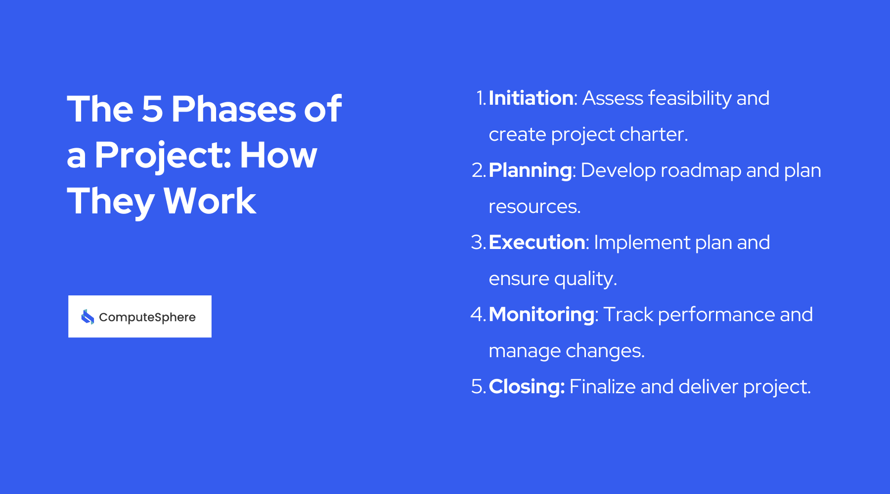 the 5 phases of a project and how they work