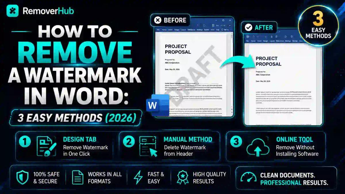 How to Remove a Watermark in Word: 3 Easy Methods (2026)