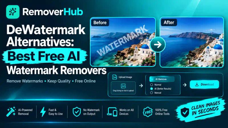 DeWatermark Alternatives: Best Free AI Watermark Removers