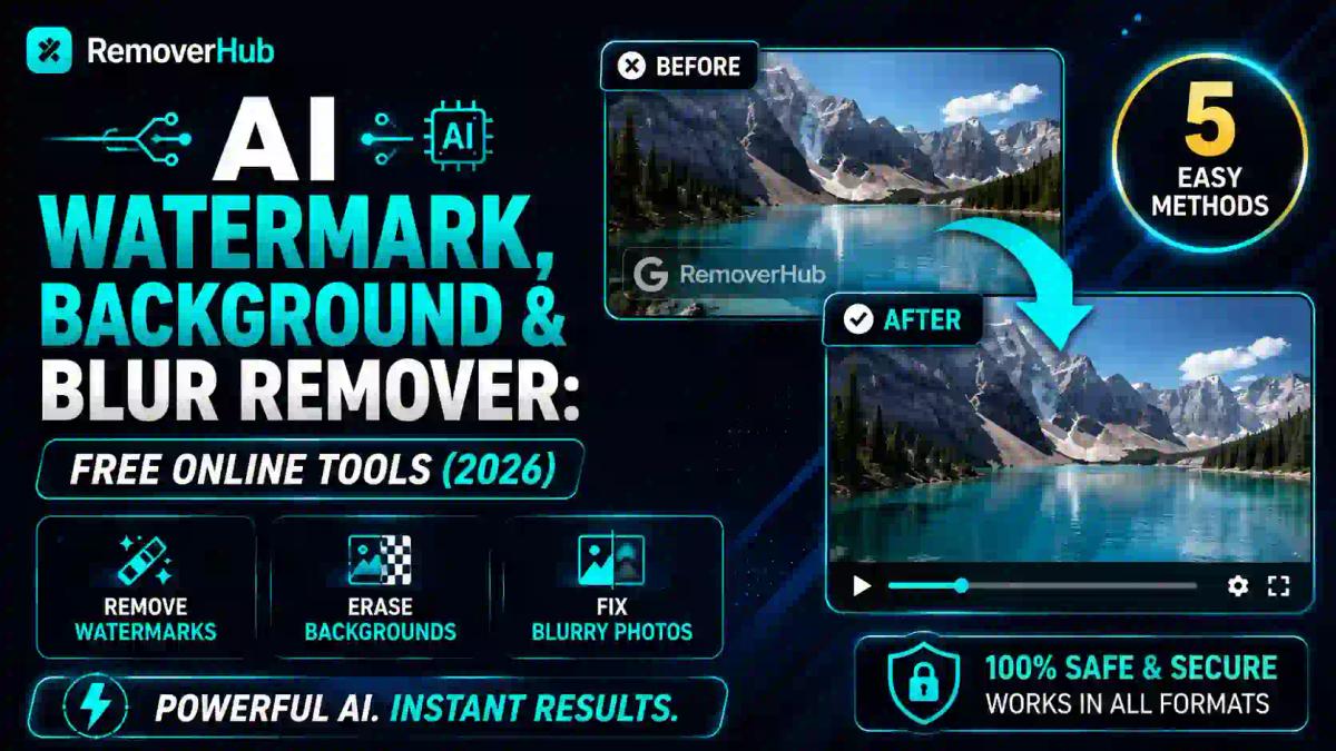 AI Watermark, Background & Blur Remover: Free Online Tools (2026)