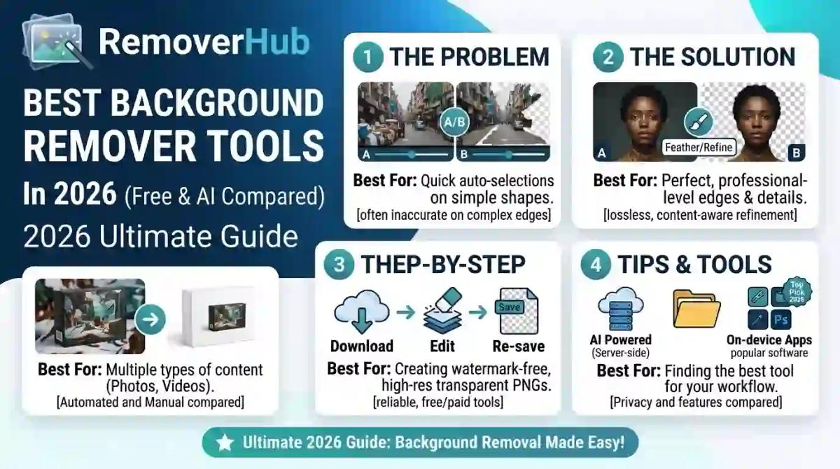 Best Background Remover Tools in 2026 (Free & AI Compared)