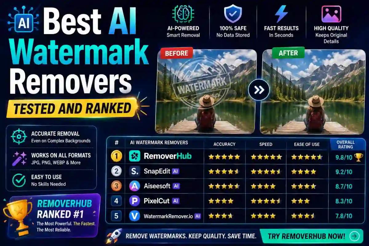 Best AI Watermark Removers Tested and Ranked (2026)