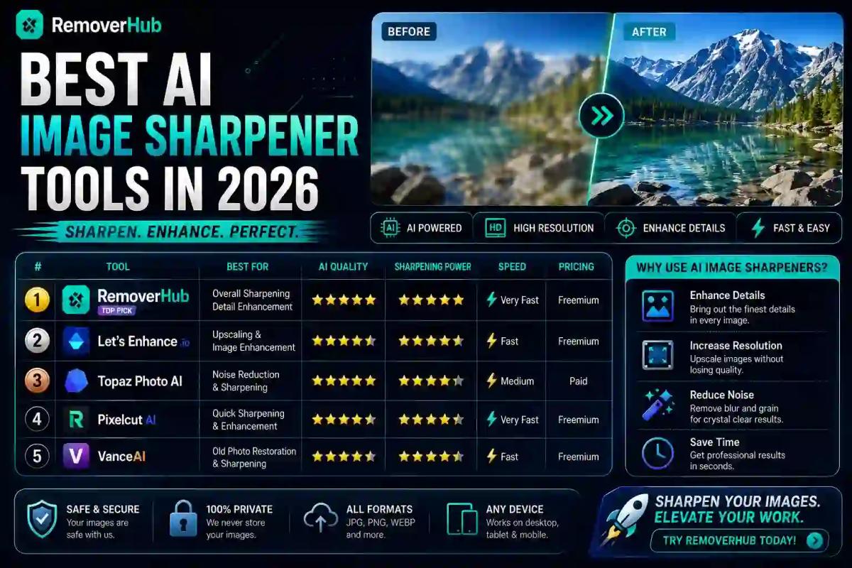 Best AI Image Sharpener Tools in 2026