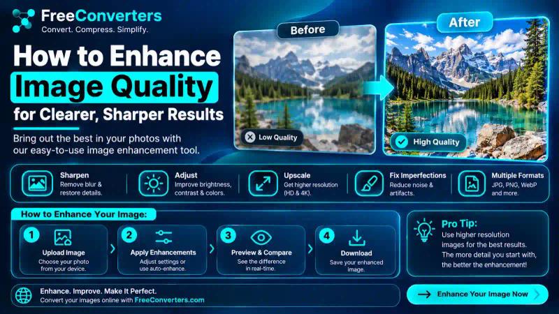 How to Enhance Image Quality: Free Online Steps (2026)