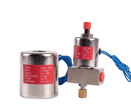 Clayson 3-Way Solenoid Valve, part number 3WAY-NC-1/4