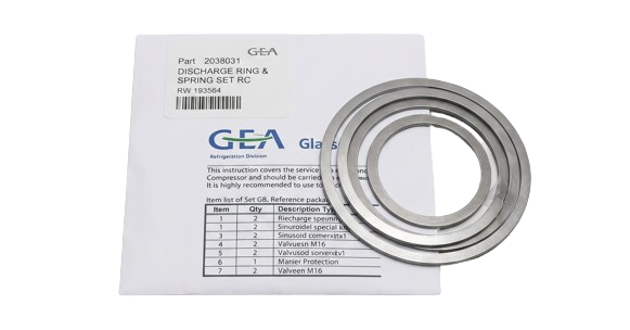 GEA Discharge Ring & Spring Service Kit, part number 2038031