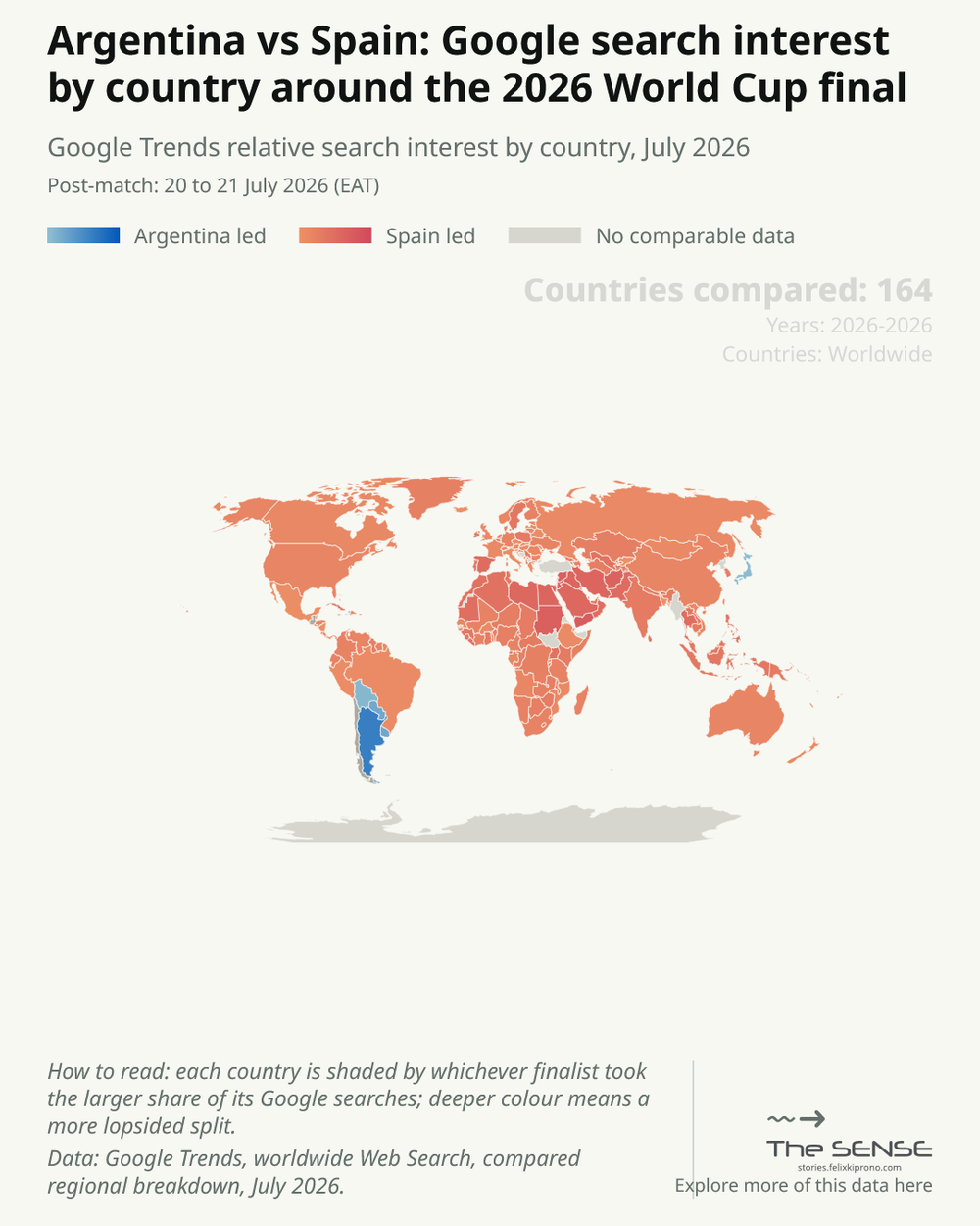 what google search says about countries and who they supported in the world cup