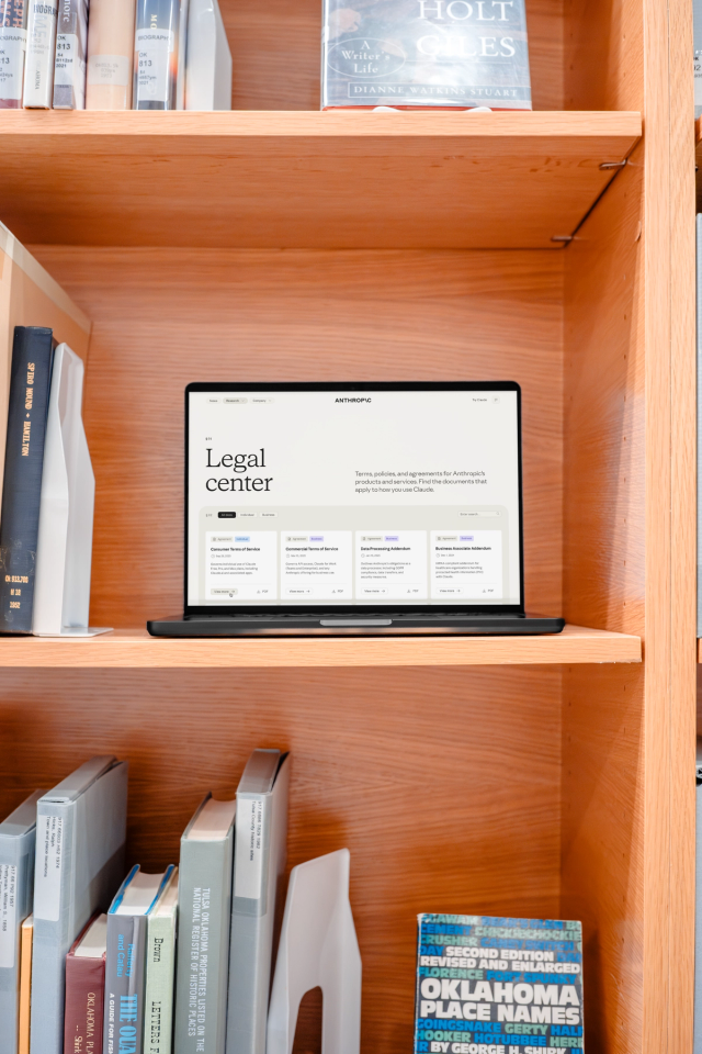 Anthropic's legal center page.