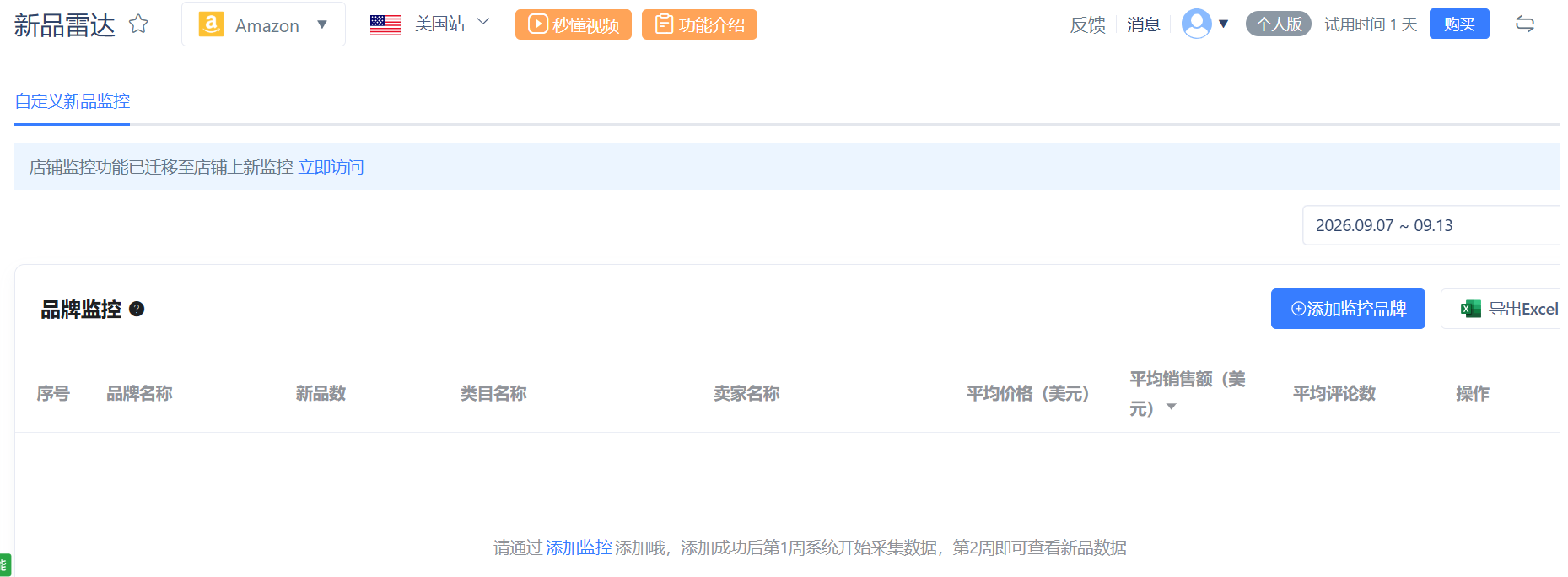 鸥鹭新品雷达自定义监控怎么用?品牌与店铺上新追踪的规则、额度与周期