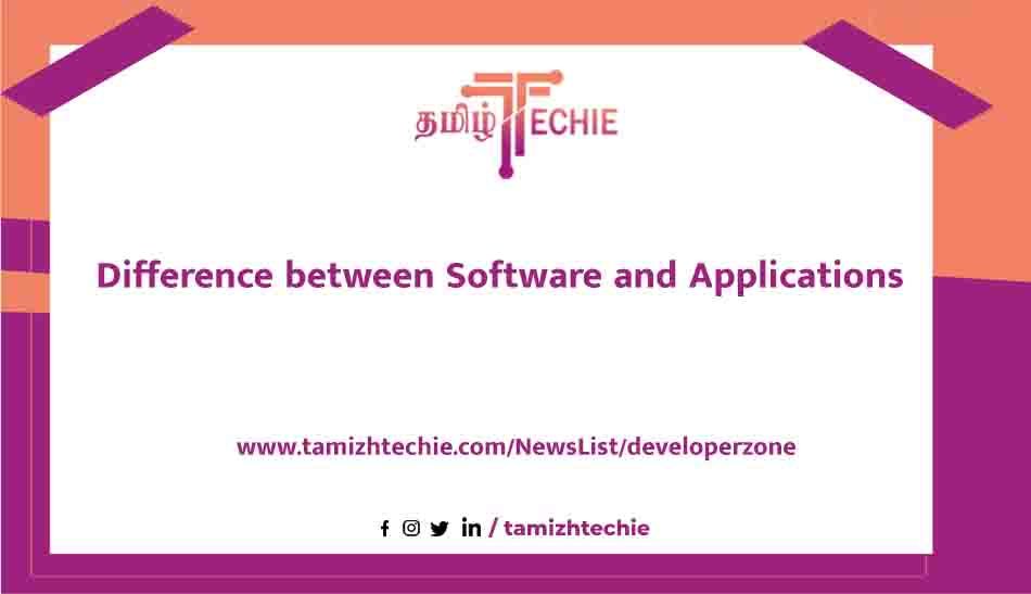 Difference between Software and Applications  