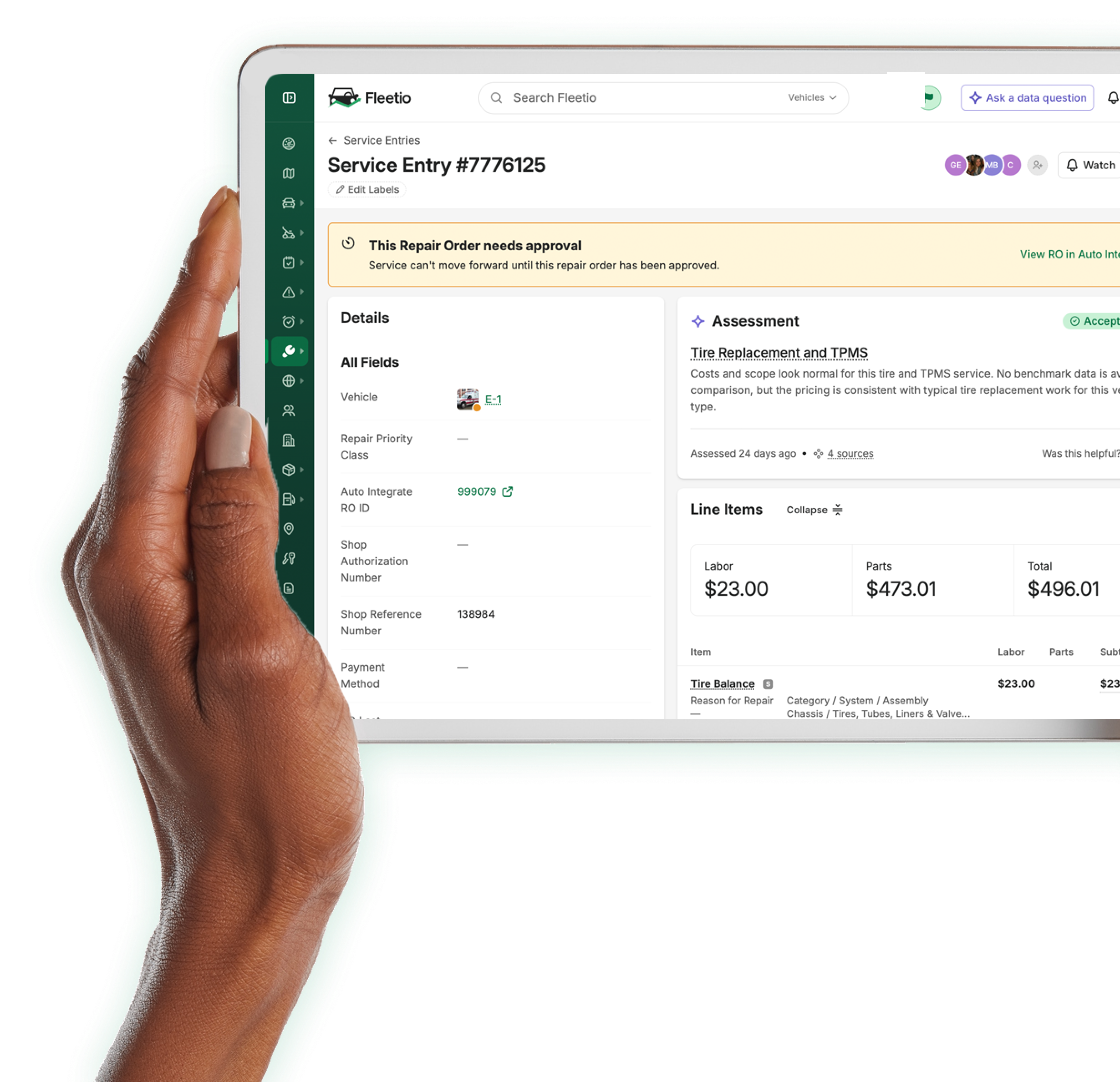 Fleetio displaying standardized workflows and approval rules across locations.