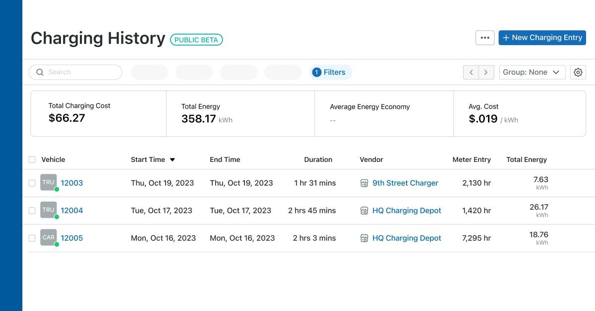 EV Charge Tracking in Fleetio