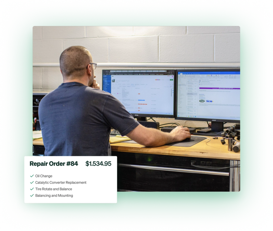 Repair Order cost with man using Fleetio Tracking Software