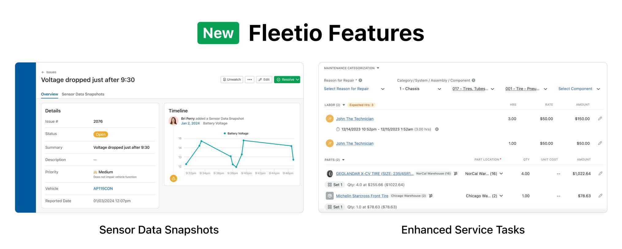 Sensor Data and Enhanced Service Tasks
