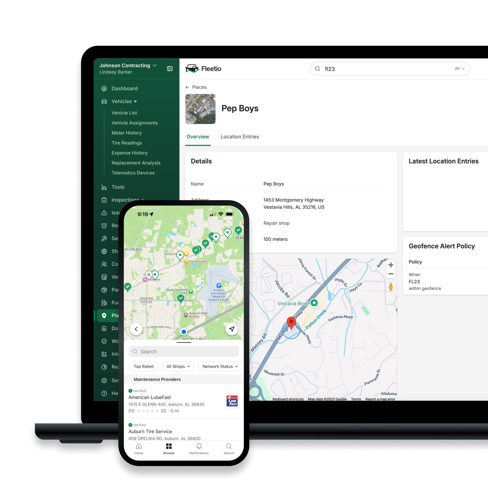 Fleetio fleet management software