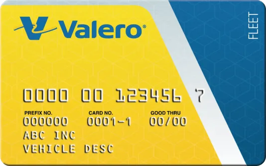 Valero fleet card