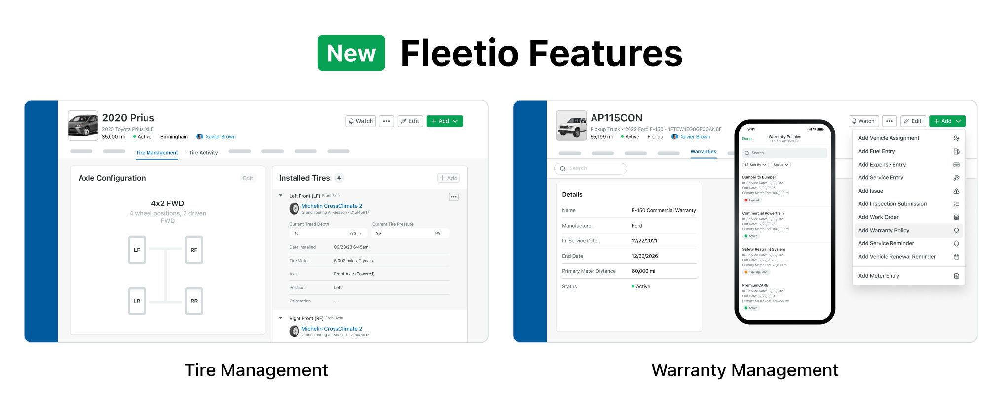 Tire and Warranty Management