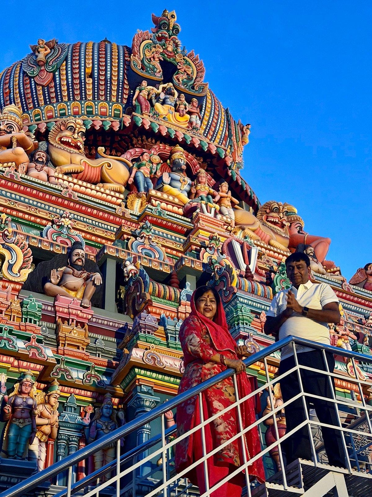 On the upper gallery, level with the vimana