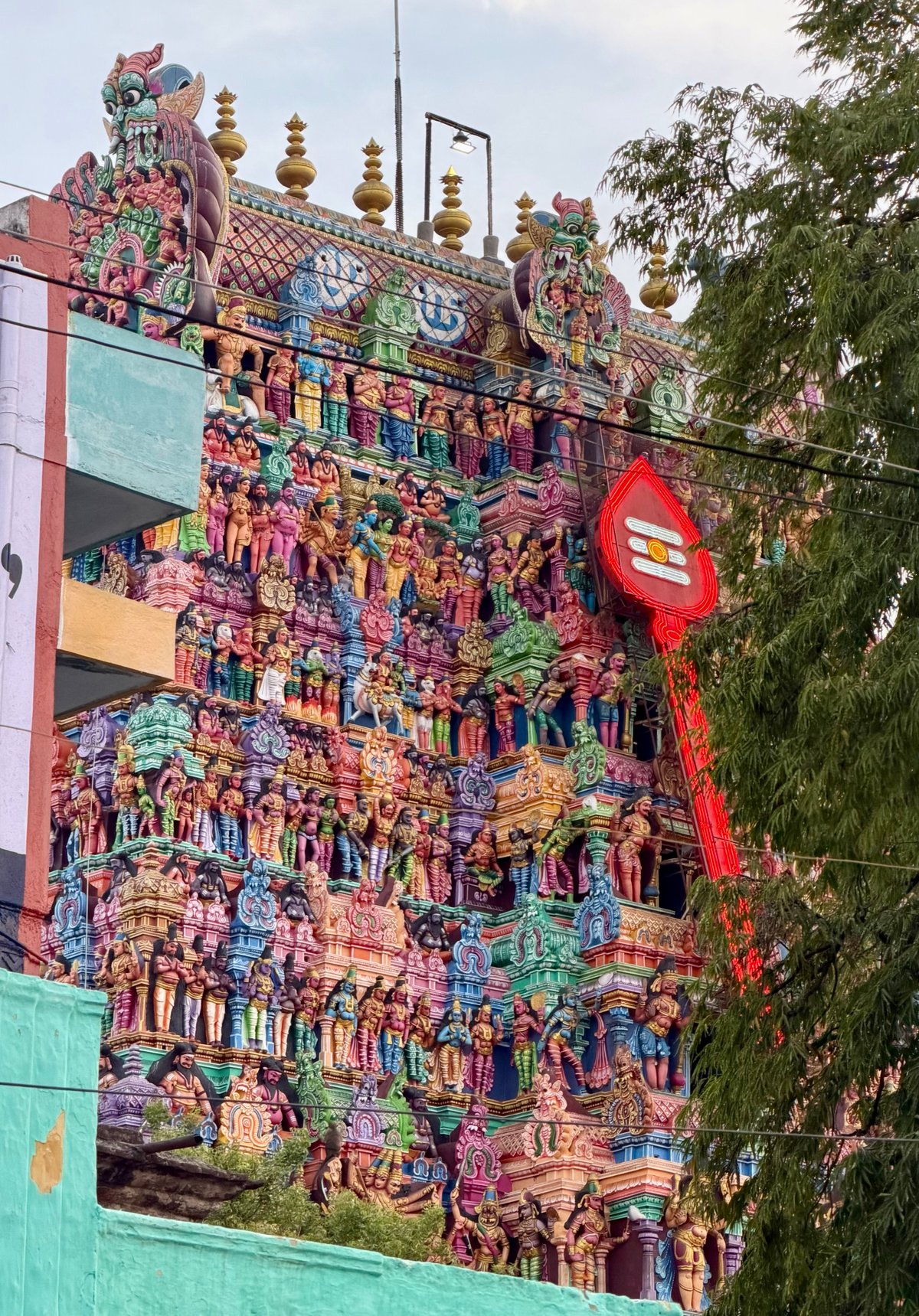 The gopuram from the street