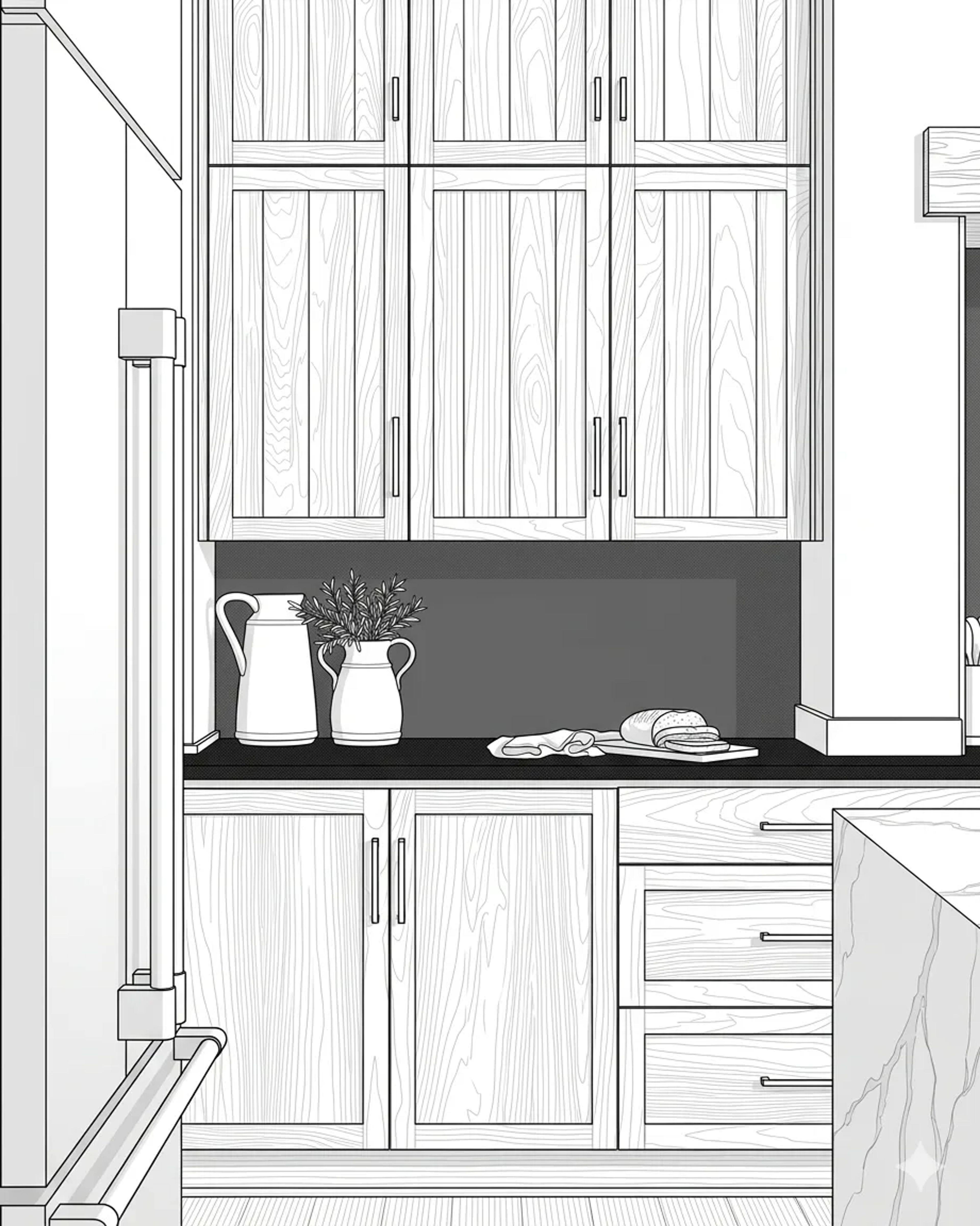 Custom Cabinets, CAD drawing