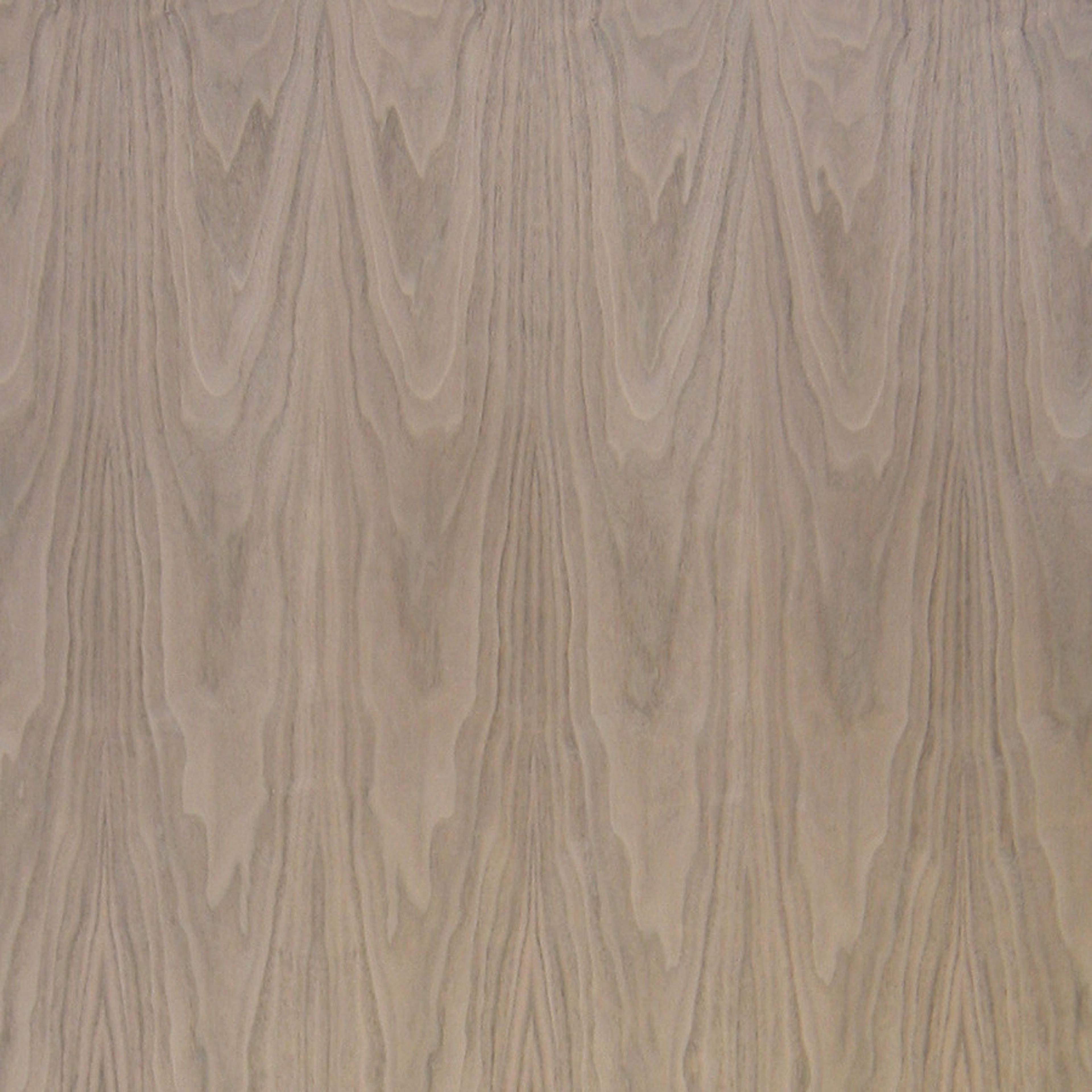 Walnut veneer: dark brown with cathedral grain