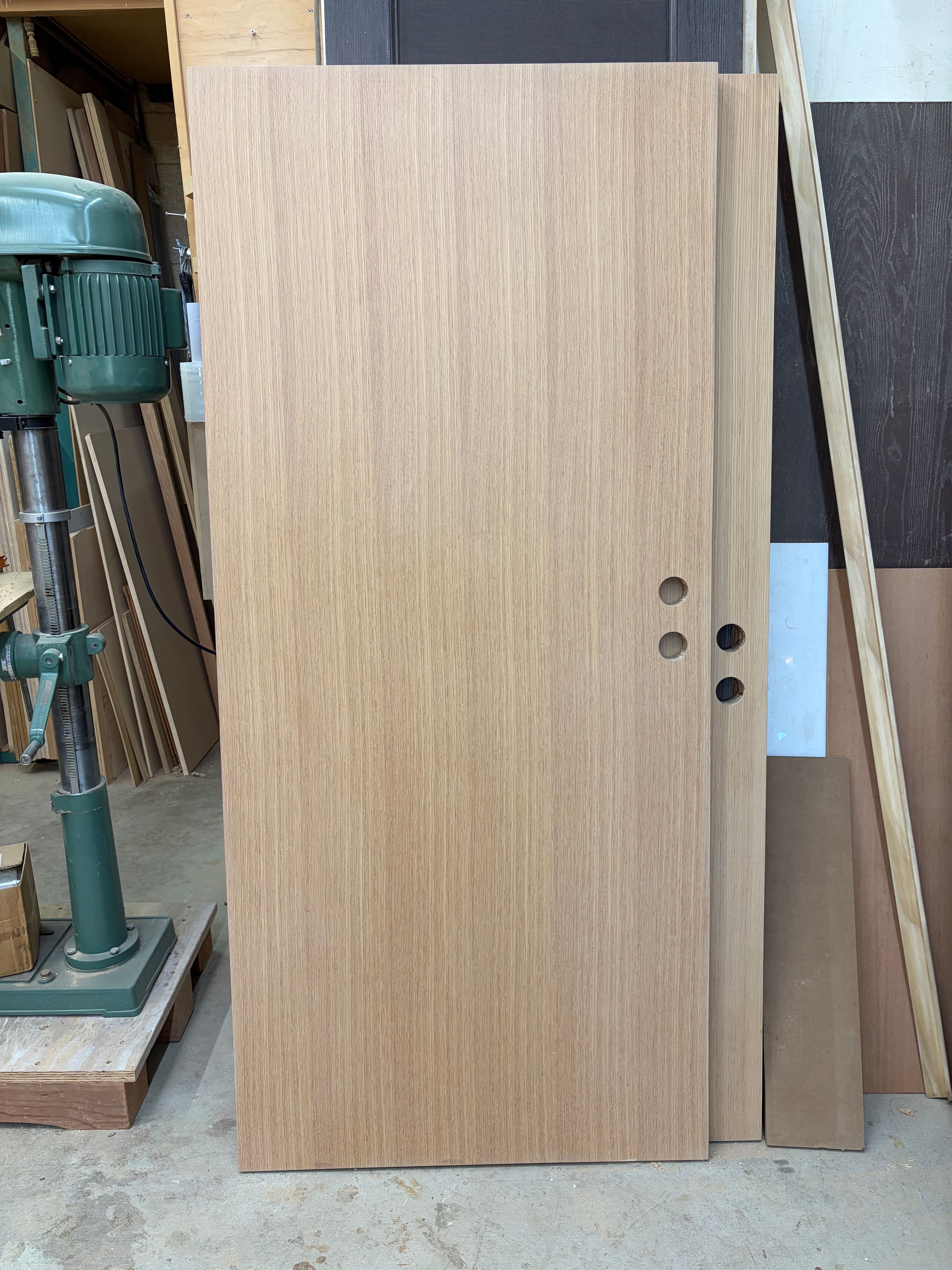 flush rift white oak doors
