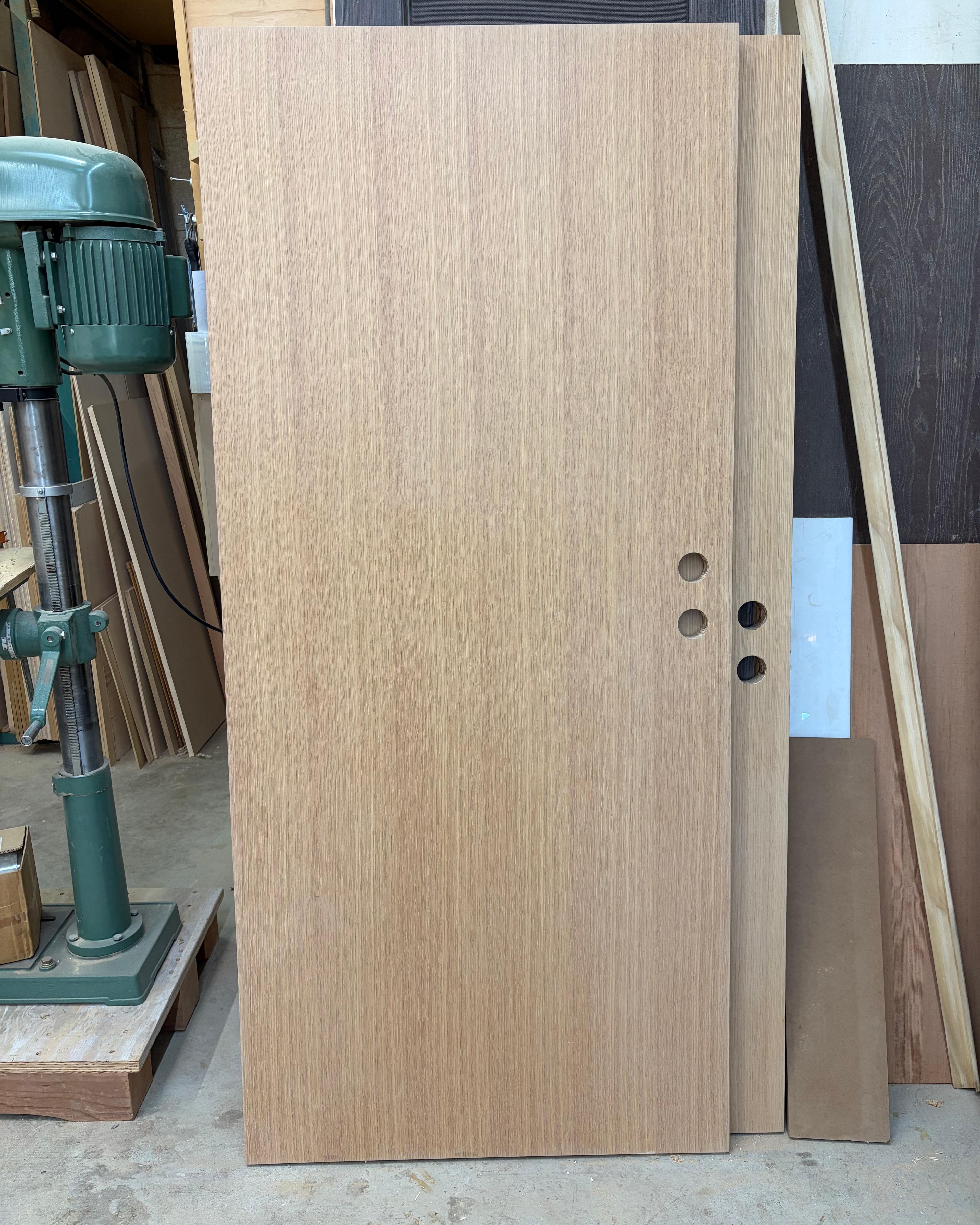 flush rift white oak doors