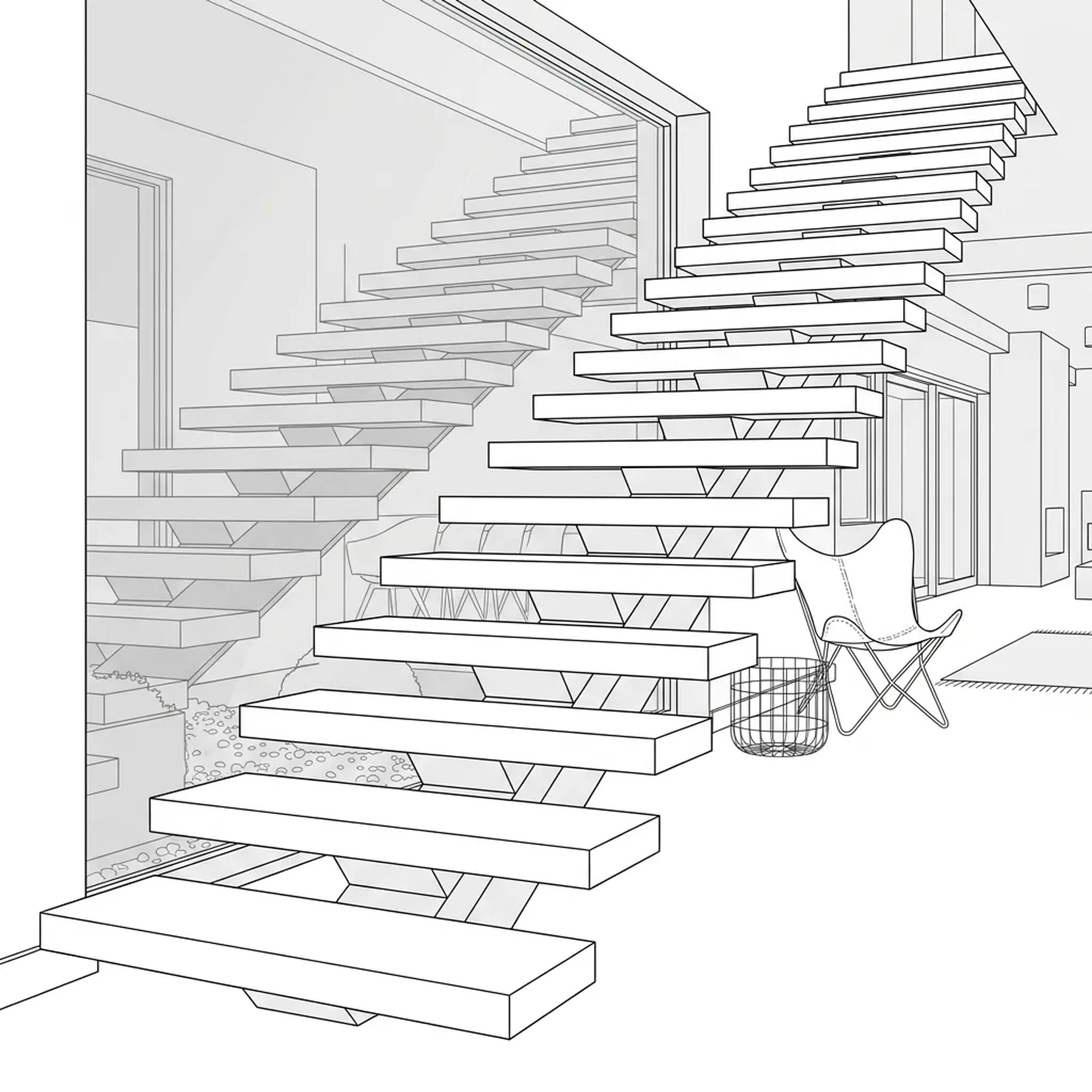 Custom Stairs, CAD drawing