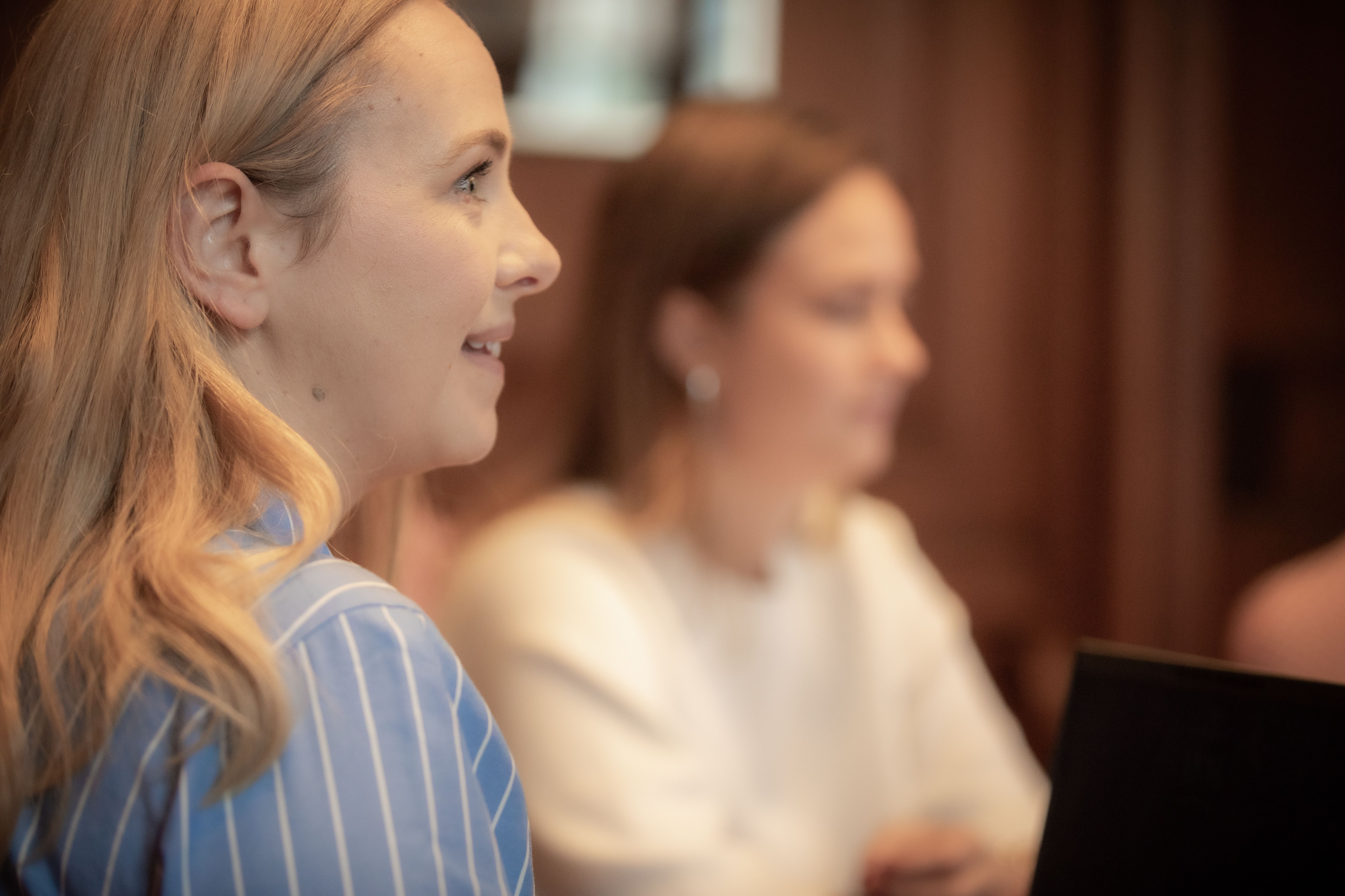 Julia and Ida in the boardroom