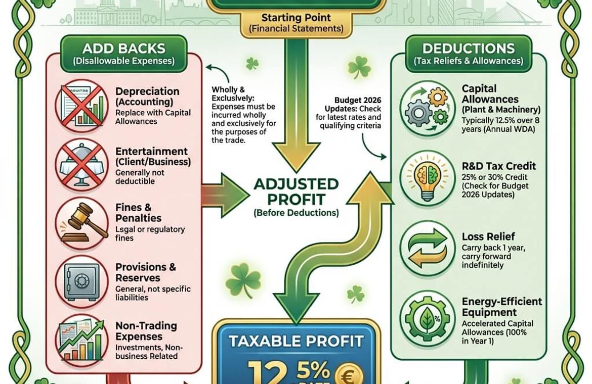 Corporation Tax Deductions: Irish Profit Adjustments