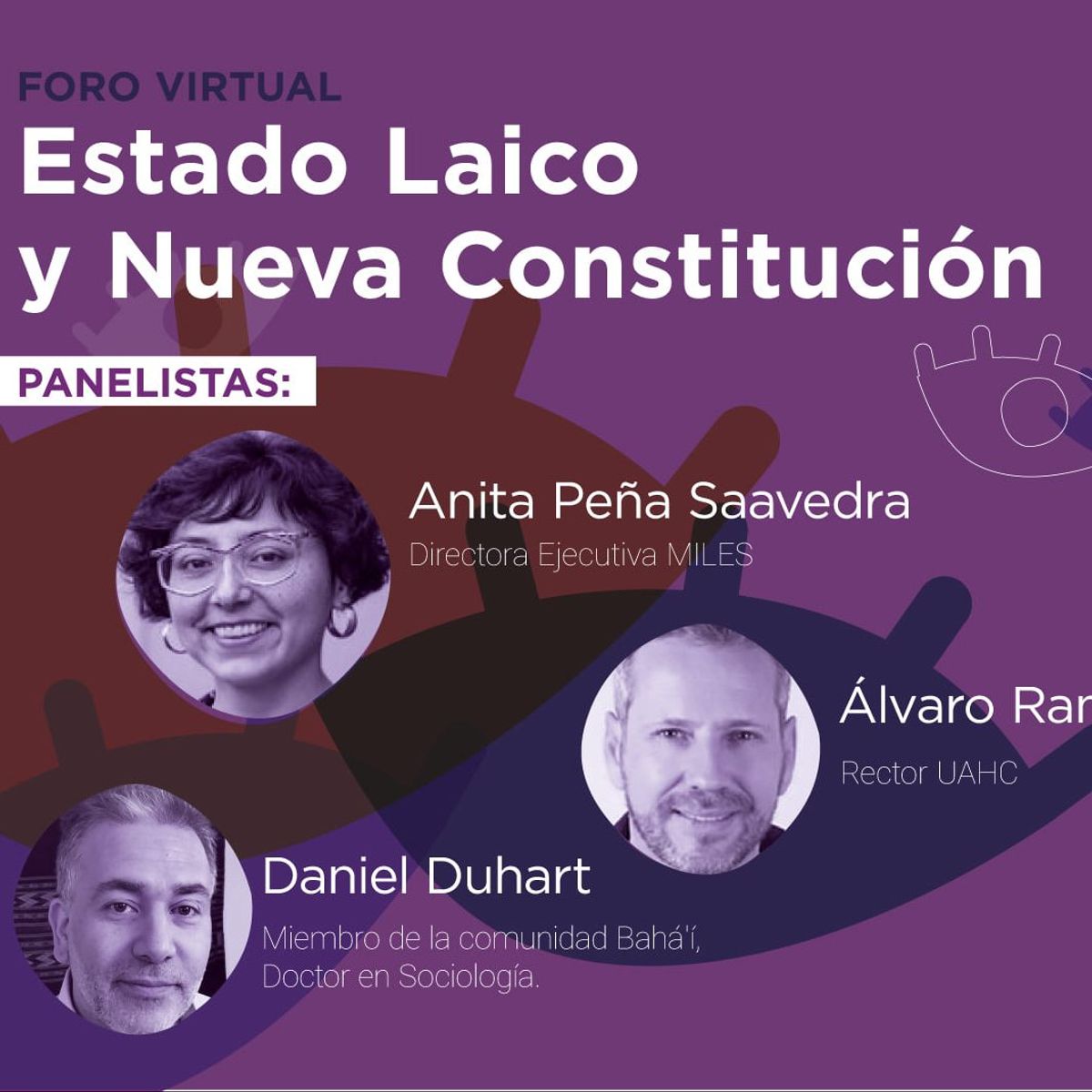 Panelistas del Foro sobre Estado Laico y Nueva Constitución