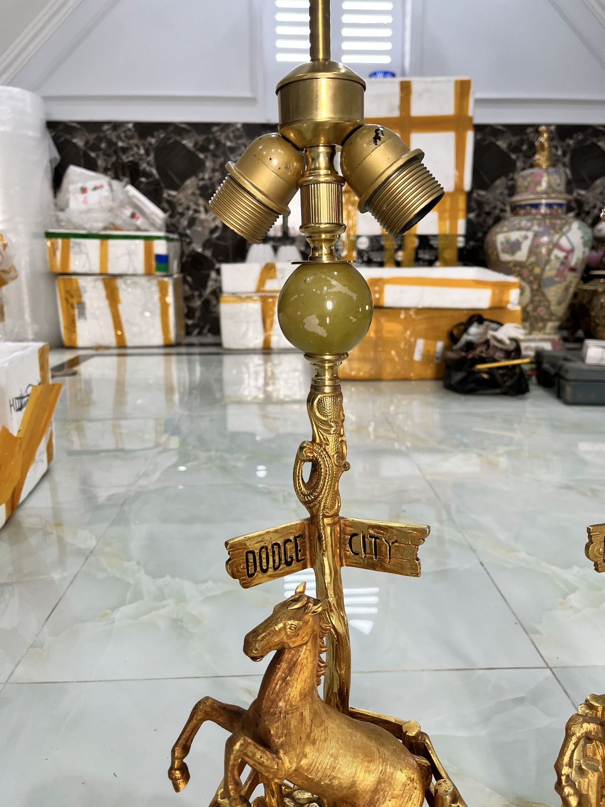 Cặp chân đèn tiffani, cao 63cm – ảnh 3